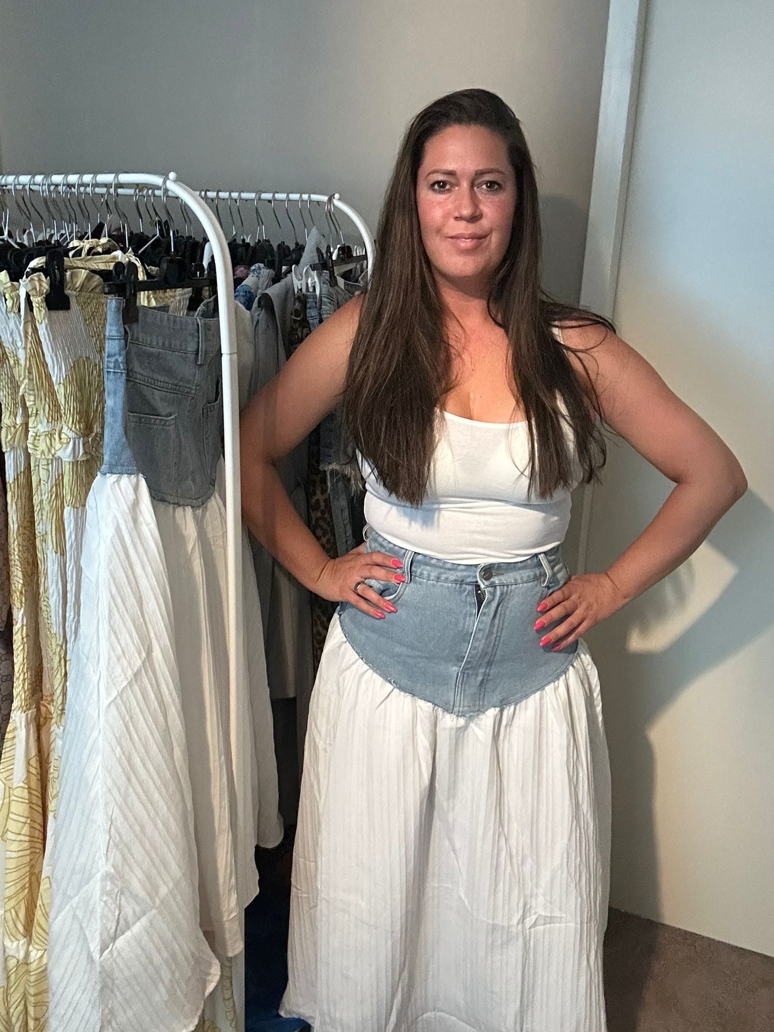 DENIM ROK WHITE