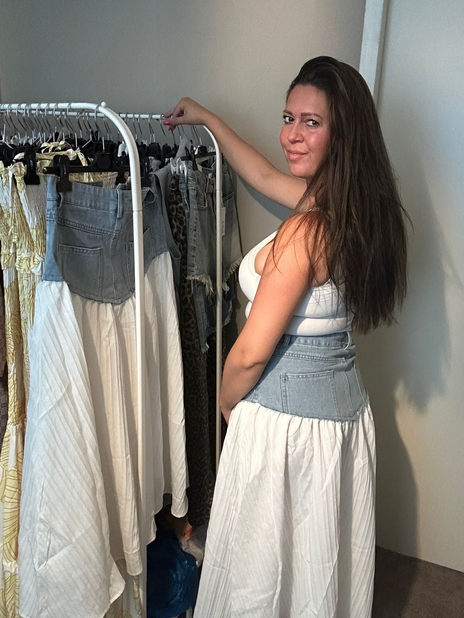 DENIM ROK WHITE