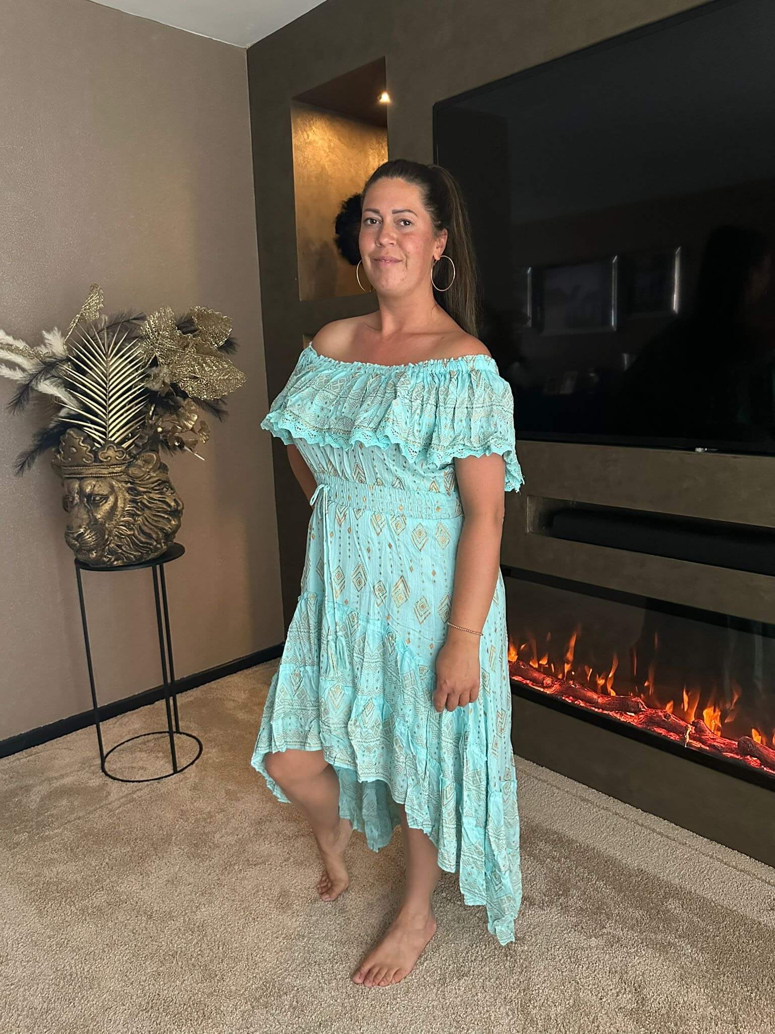 IBIZA DRESS OPEN SHOULDER