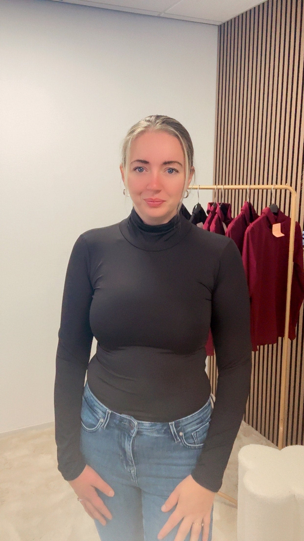 Basic top lange mouw