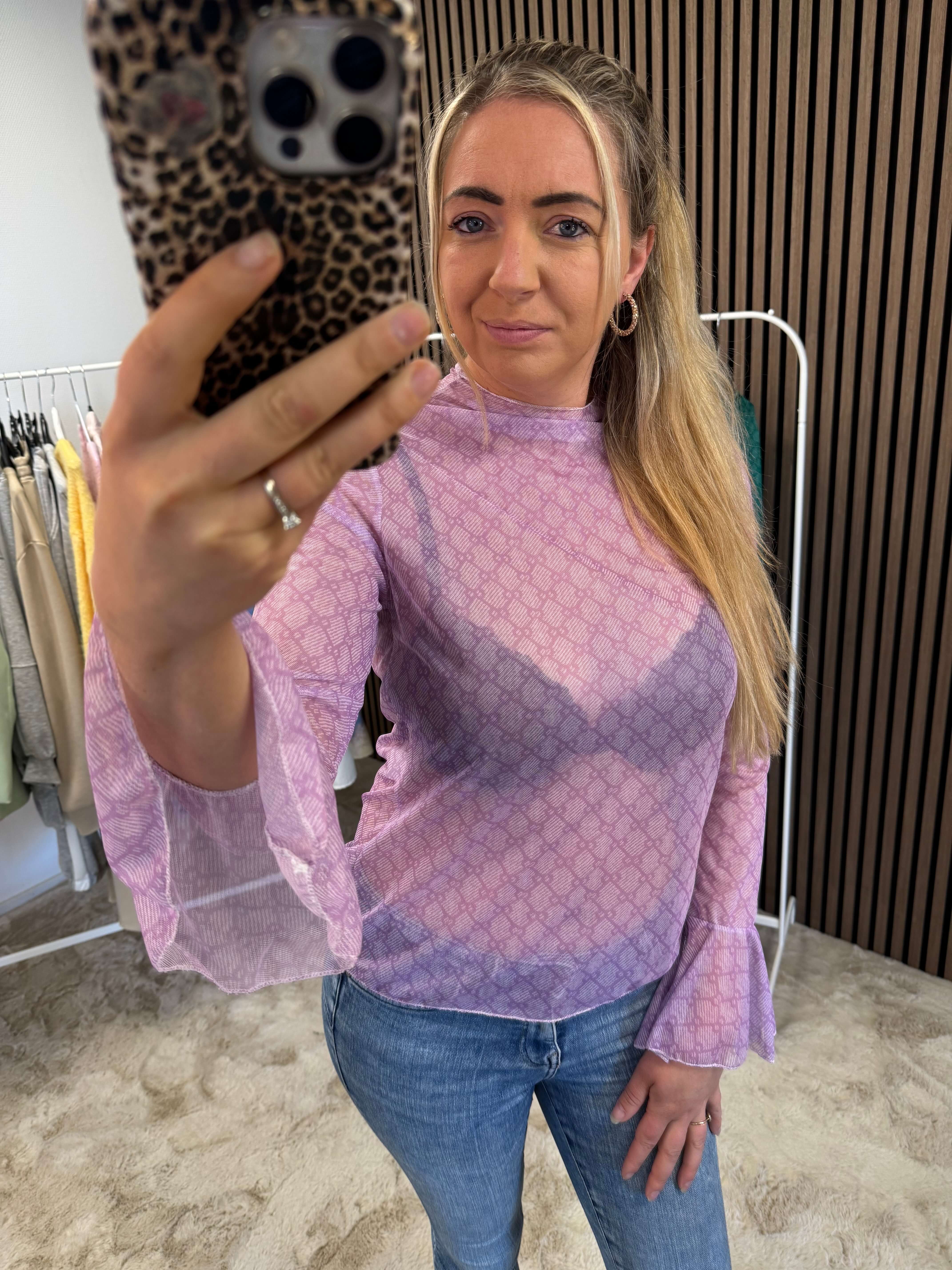 LACE TOP STRIK MET MOUW