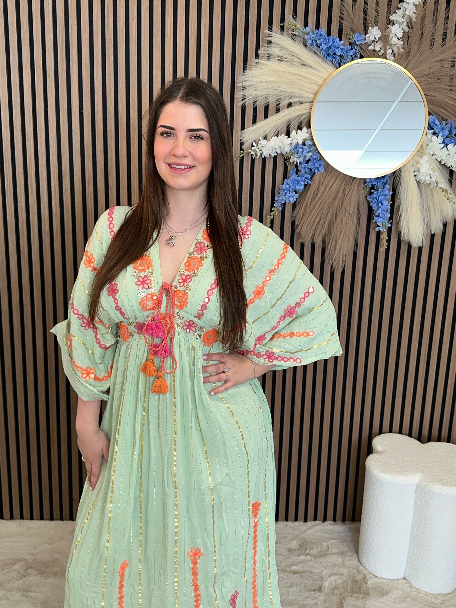 GREEN IBIZA DRESS