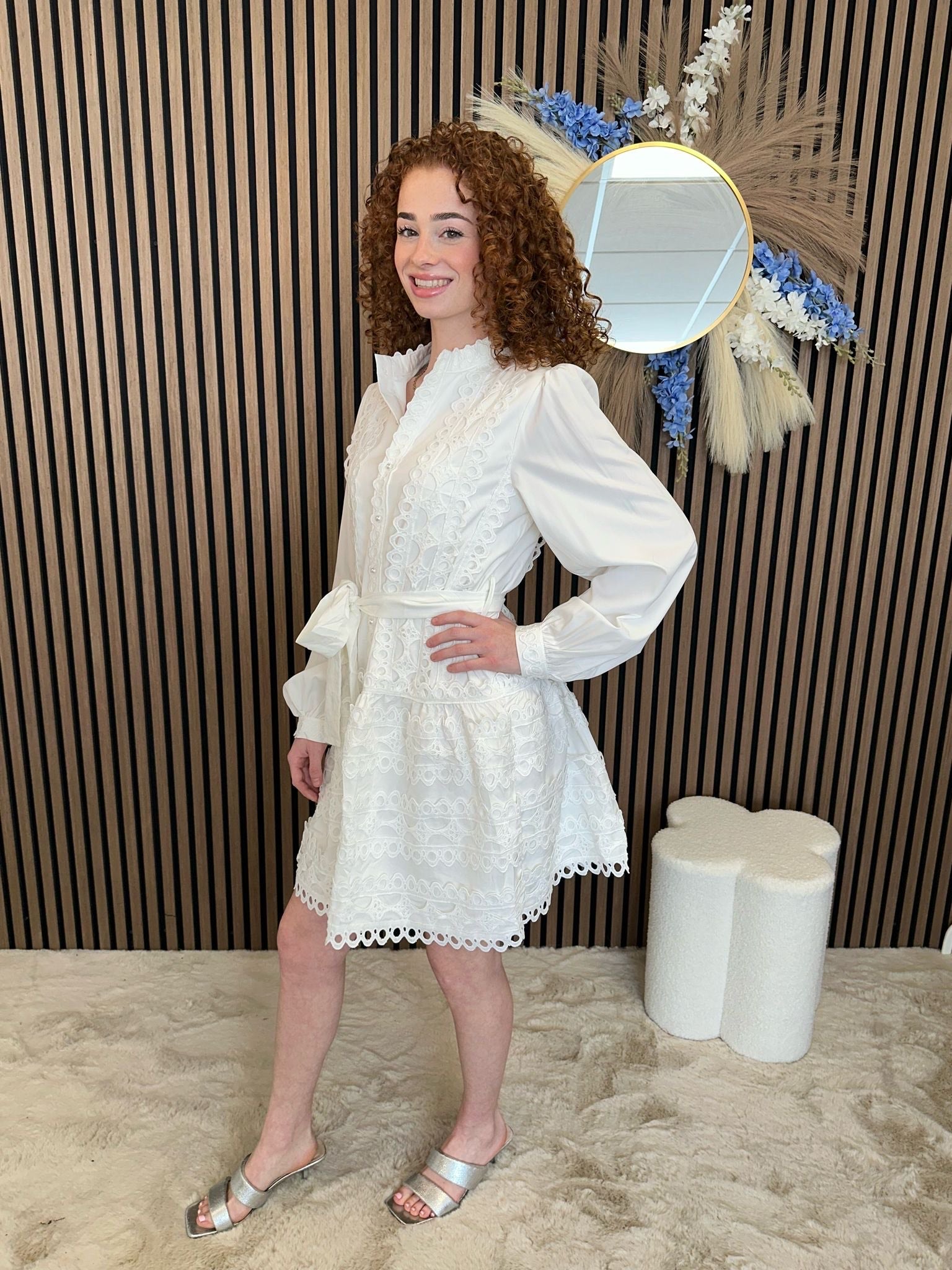 WHITE UNIQUE DRESS